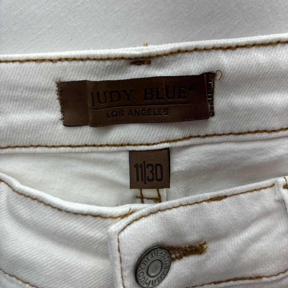 Judy Blue Jeans 11/30 Jb88657 High Rise Cropped Bootcut Kick boot Y2K White - Picture 3 of 10